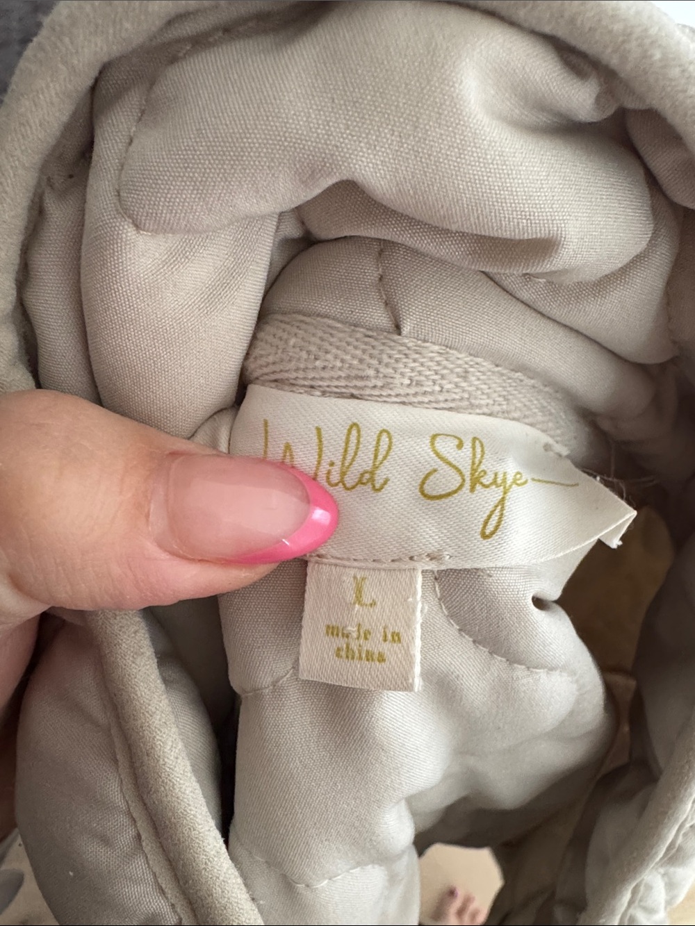 Cozy Quilted & Sherpa Jacket - Cream - Picture 3 of 3